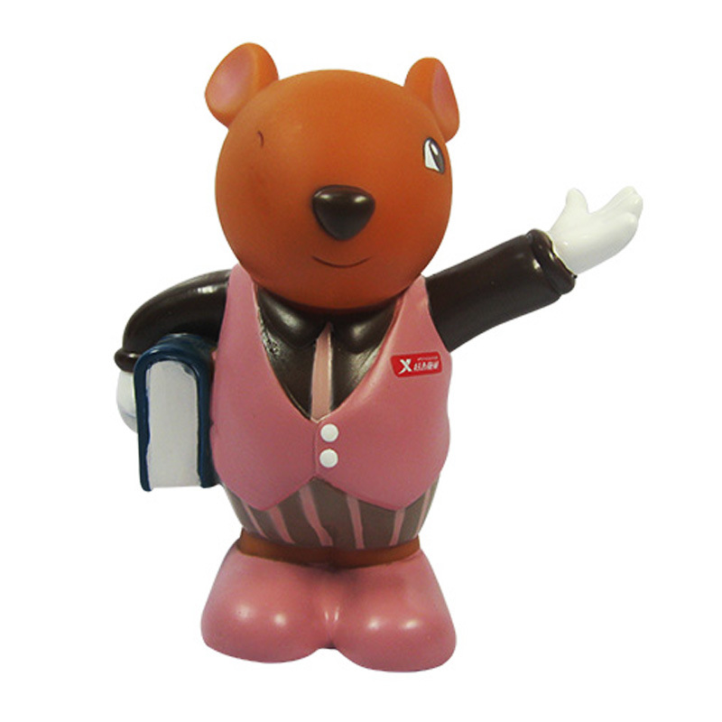 特步紅松鼠錢罐正面