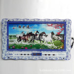 河?xùn)|志科電腦數(shù)碼萬年歷廠常年加工生產(chǎn)青花瓷98*58 禮品萬年歷