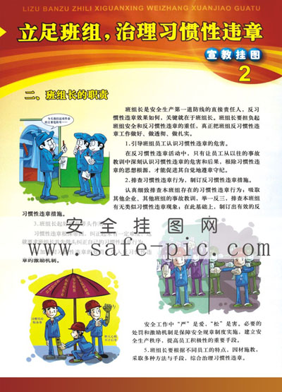 立足班組,治理習(xí)慣性違章宣教掛圖